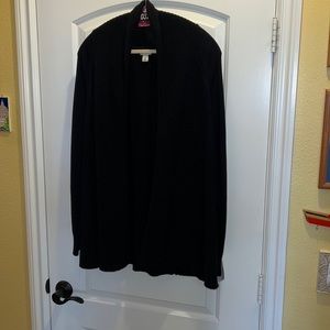 Black Knit Cardigan by LL Bean